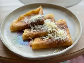 pancakes with parmesan