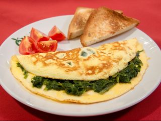 Omelette with spinach