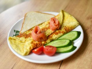 Salmon omelette