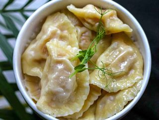Dumplings with cabbage