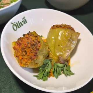 Greek-style stuffed pepper