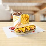 შაურმა ყველის სოუსით პურში - კომბო