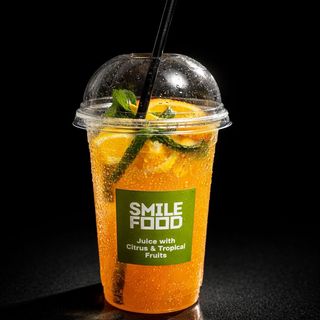 ტროპიკული მანგო მარაკუია  ყინულით