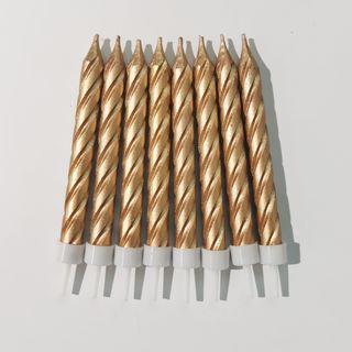 სანთელი ოქროსფერი მეტალი 8ც