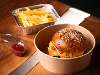 Beef Burger with French Fries + Coca-Cola FOR FREE