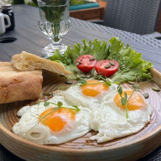 Fried egg with filling