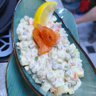 Olivier with salmon