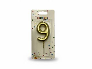 Number Candle Gold - 9
