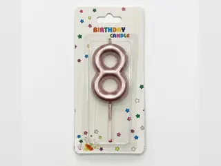 Number Candle Pink - 8