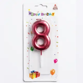 Number Candle Red - 8