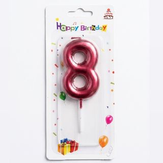 Number Candle Red - 8
