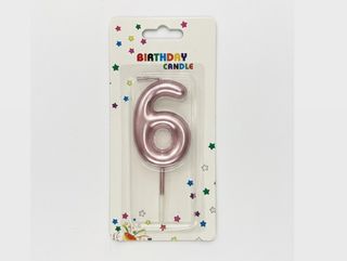 Number Candle Pink - 6