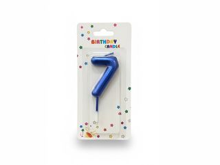 Number Candle Blue - 7