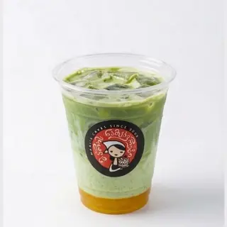 Iced Matcha Latte With Mango