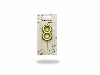 Number Candle Gold - 8