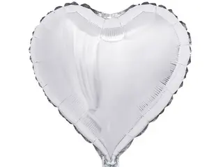 Helium balloon Heart White