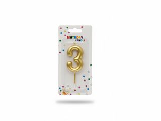 Number Candle Gold - 3