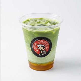 Iced Mattcha Latte With Passion Fruit and Lavander