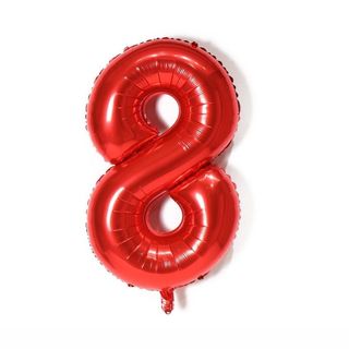Helium Balloon Number Red -8.  (32inch)