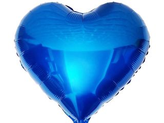 Helium balloon Heart Blue