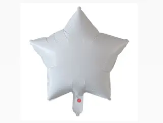 Helium balloon Star Matte White