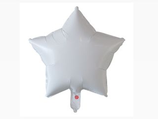 Helium balloon Star Matte White