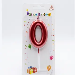 Number Candle Red - 0