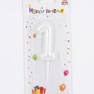 Number Candle White - 1
