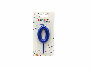 Number Candle Blue - 0