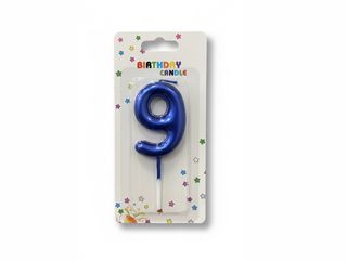 Number Candle Blue - 9