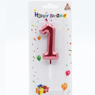 Number Candle Red - 1