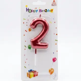 Number Candle Red - 2