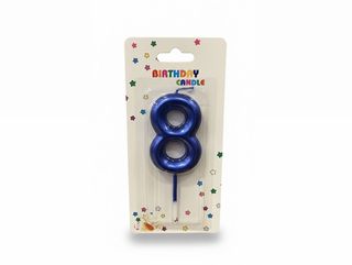 Number Candle Blue - 8