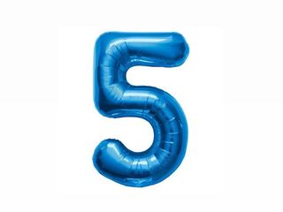 Helium Balloon Number Blue 5