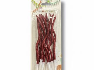 წითელი ბრჭყვიალა სანთელი