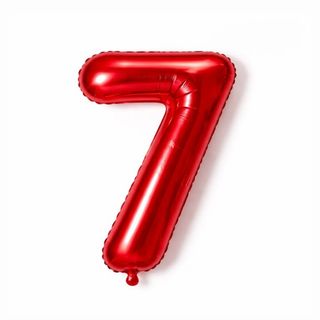 Helium Balloon Number Red -7.  (32inch)