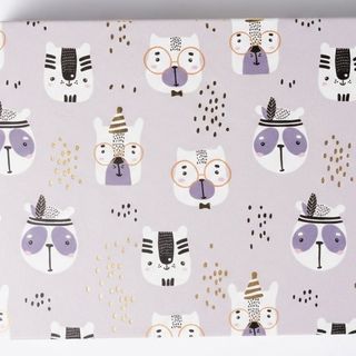 Little Postcard 6.5cm*9cm(purple with cats)