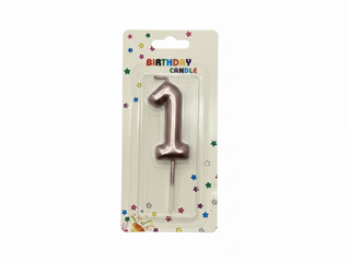 Number Candle Pink - 1