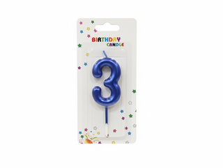 Number Candle Blue - 3
