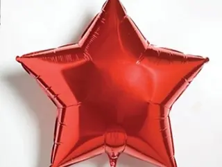 Helium balloon Star Red