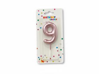 Number Candle Pink - 9