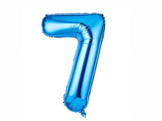 Helium Balloon Number Blue 7