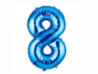 Helium Balloon Number Blue 8