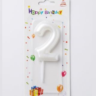 Number Candle White - 2