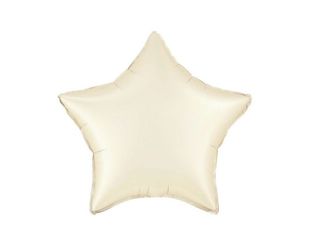 Helium Balloon STAR Matte  Cream