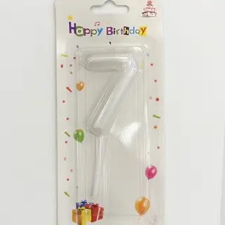 Number Candle White - 7
