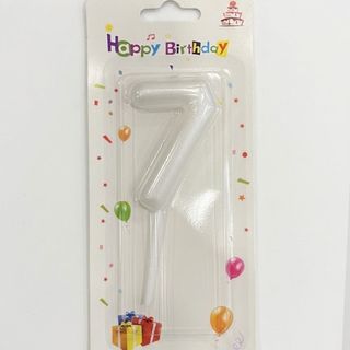 Number Candle White - 7