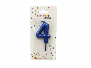 Number Candle Blue - 4