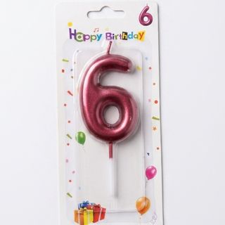 Number Candle Red - 6
