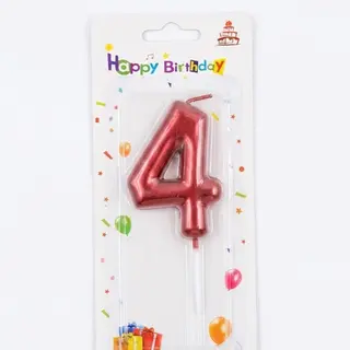 Number Candle Red - 4